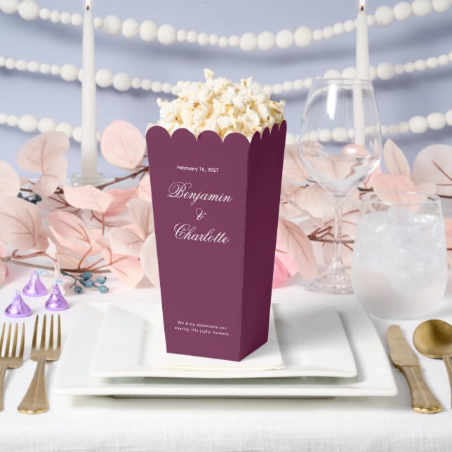 Ballotins Nom de la célébration de mariage Date Popcorn bord (Mariage)
