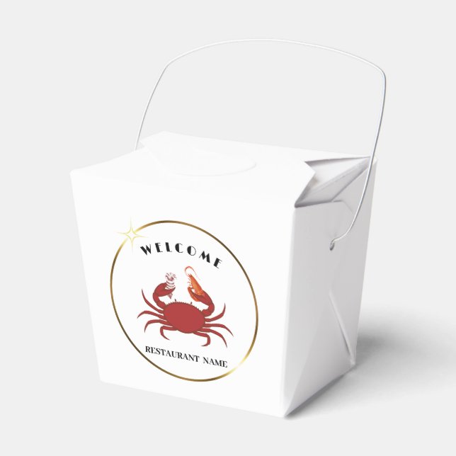 Ballotins Nom de logo de restaurant de fruits de mer aux cre (Verso)