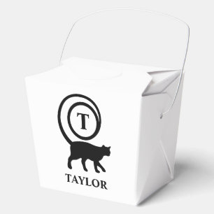 Ballotins Nom du monogramme Kitty initial Chat Lover Blanc N