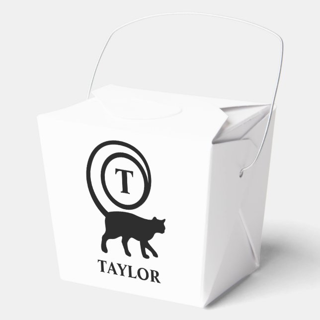 Ballotins Nom du monogramme Kitty initial Chat Lover Blanc N (Recto)
