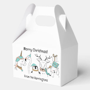 Ballotins Nom personnalisé et texte Animaux de Noël mignons