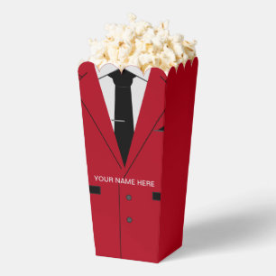 Ballotins Nom personnalisé Texte Costume rouge Funny Popcorn