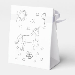Ballotins Nom personnalisé Unicorn Stars Color-in