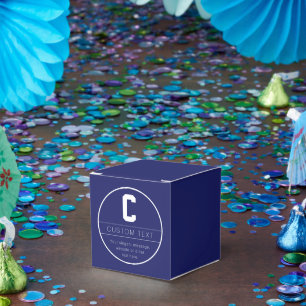 Ballotins Nom unique et modèle de monogramme   Bleu marine