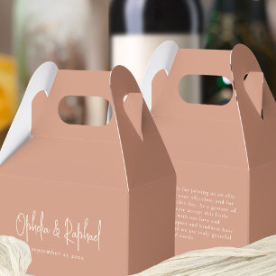 Ballotins Noms minimalistes Merci crème Terracotta