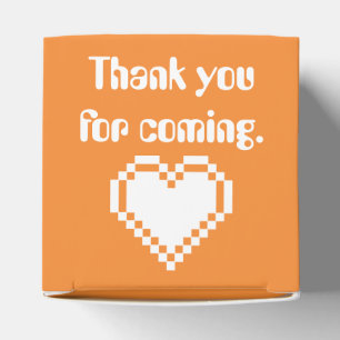 Ballotins Nos Coeurs 8 bits en Ballotin orange