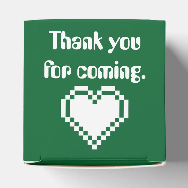 Ballotins Nos Coeurs 8 bits en Ballotin vert (Haut)