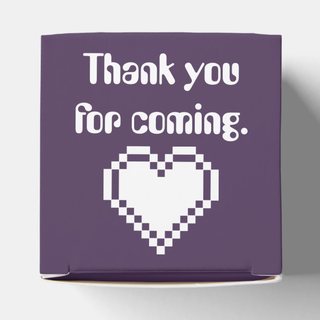 Ballotins Nos Coeurs 8 bits en Ballotin violet (Haut)