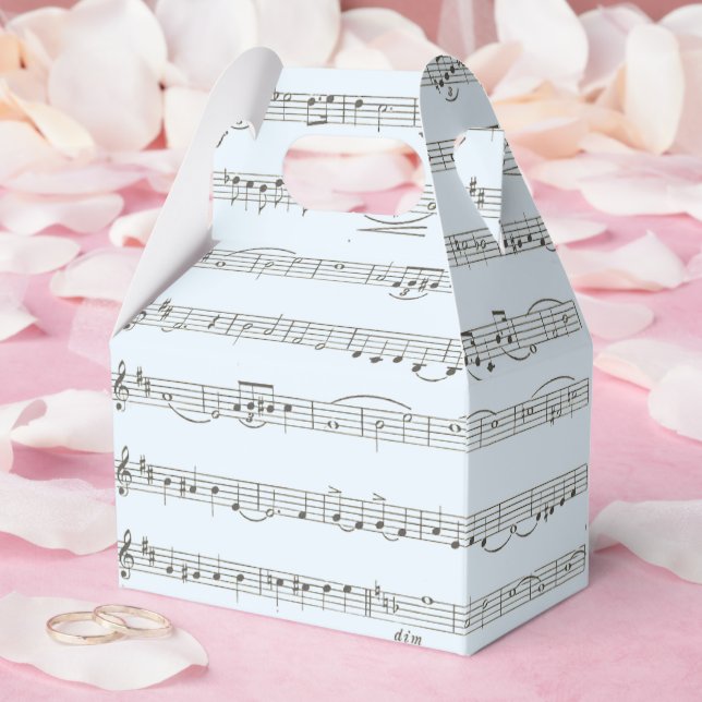 Ballotins Notes de musique vintage Bleu (Mariage)