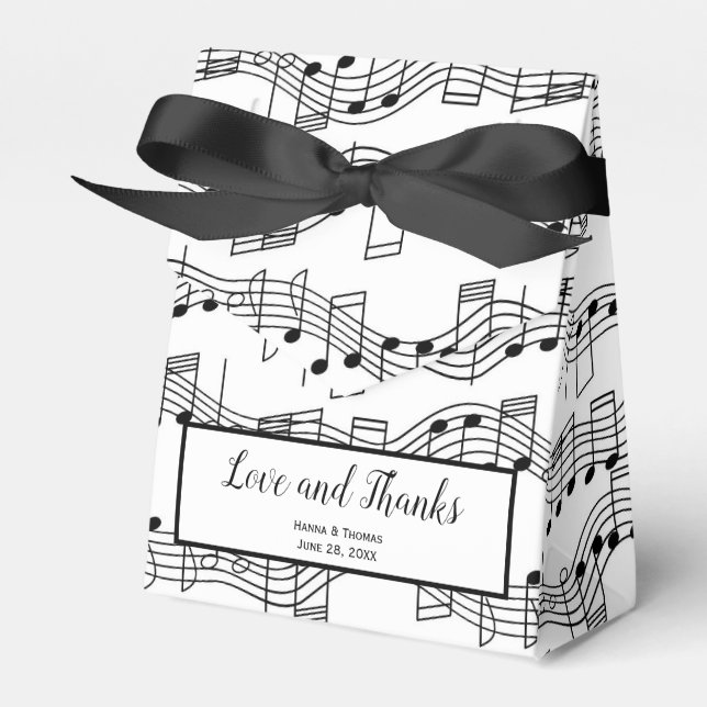 Ballotins Notes musicales Amour musical et Merci mariage Fav (Verso)