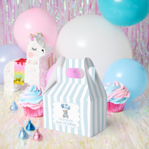 Ballotins Nounours en Peluche Ballons Bleus Anniversaire