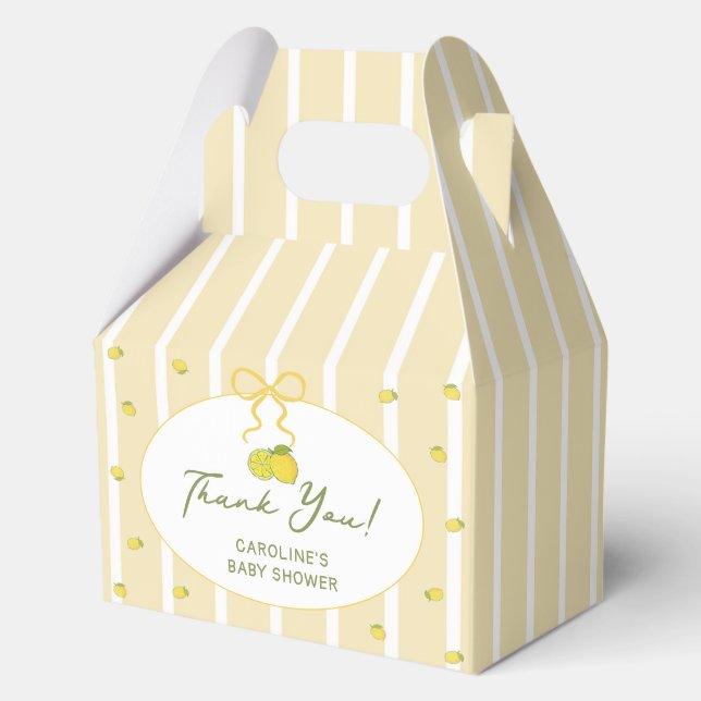 Ballotins Nous avons hâte de vous presser Baby Shower Citron (Recto)