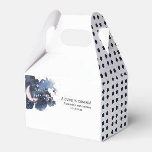 Ballotins Nous sommes au-dessus de la lune baby shower bleu