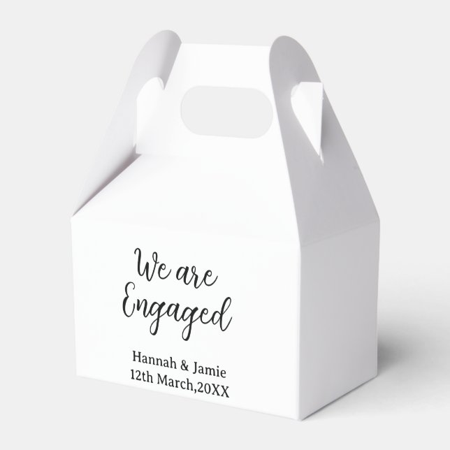 Ballotins Nous sommes fiancés nom date calligraphystylish (Verso)