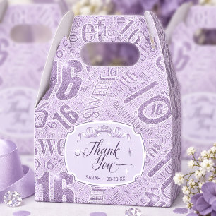 Ballotins Nuage de mots scintillants Sweet Sixteen Violet ID