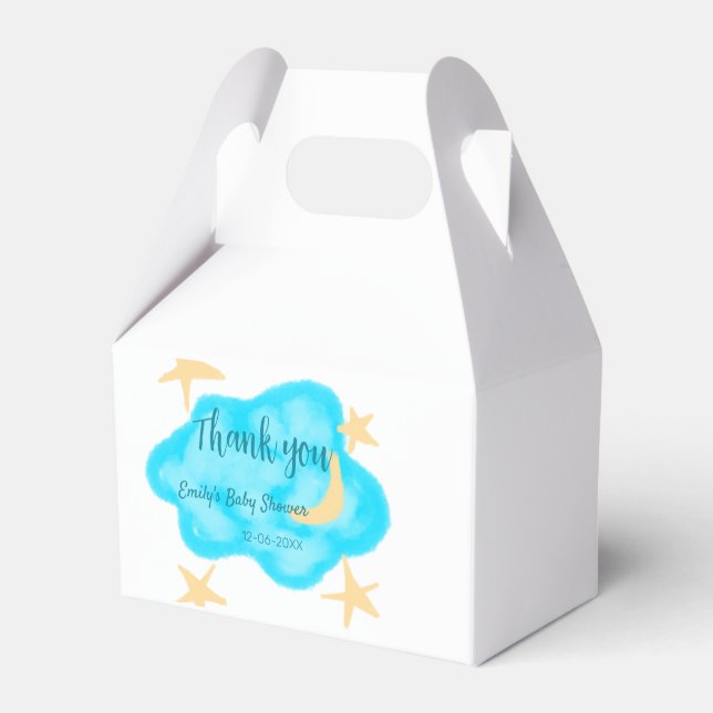 Ballotins Nuages étoilés de lune aquarelle baby shower ajout (Verso)