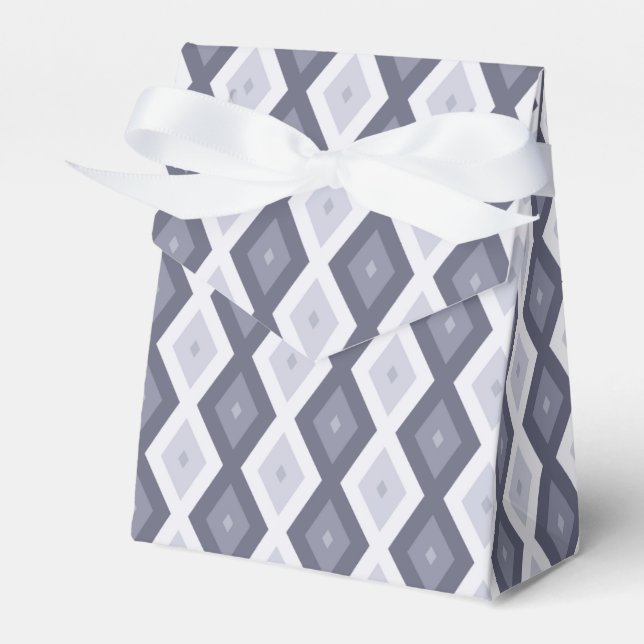 Ballotins Nuances de bleu gris motif diamant (Verso)