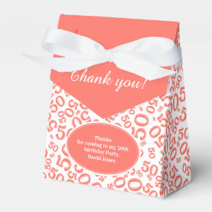 Ballotins Numéro aléatoire du 50e parti Motif coral/blanc