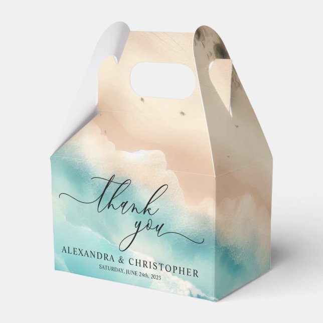 Ballotins Ocean Beach Summer Party Calligraphie Merci (Verso)