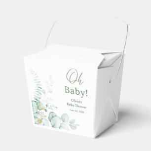 Ballotins Oh Baby Eucalyptus Végétal Doré Baby Shower 