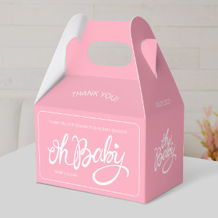 Ballotins Oh bébé - Boîte en pignon Baby Shower - Fille