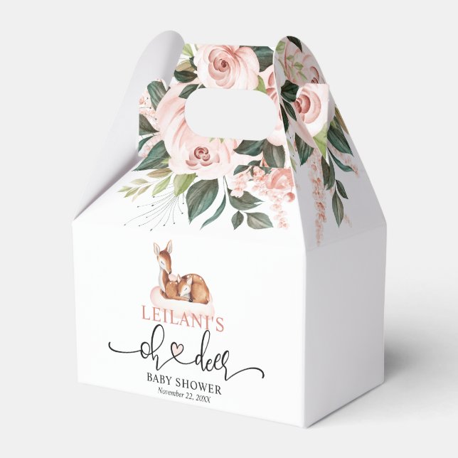 Ballotins Oh Deer Baby shower rose Floral (Verso)