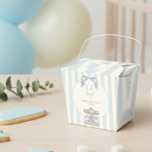 Ballotins Oh Garçon Carrousel à ruban bleu Baby Shower