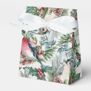 Ballotins Oiseaux de Noël et pins floraux