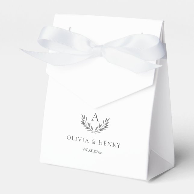 Ballotins Olivia Elegant Grey Monogramme Petit Mariage (Verso)