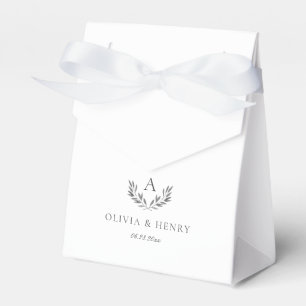 Ballotins Olivia Élégant Gris Monogramme Petit Mariage