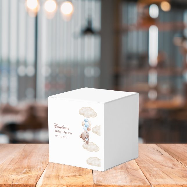 Ballotins on peut attendre le baby shower bleu aquarelle (Créateur téléchargé)