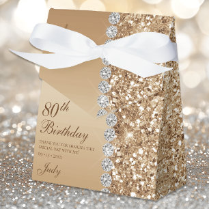 Ballotins Or Élégant 80e Anniversaire