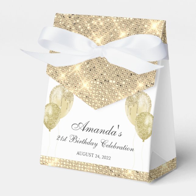 Ballotins Or et Blanc Glam Personnalisable (Verso)