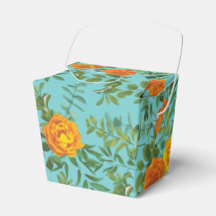 Ballotins Orange & Aqua Mariage Floral moderne