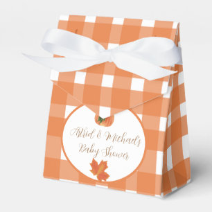 Ballotins Orange En vichy Baby shower Citrouille