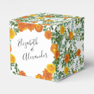 Ballotins Orange Rose Mariage Floral Moderne