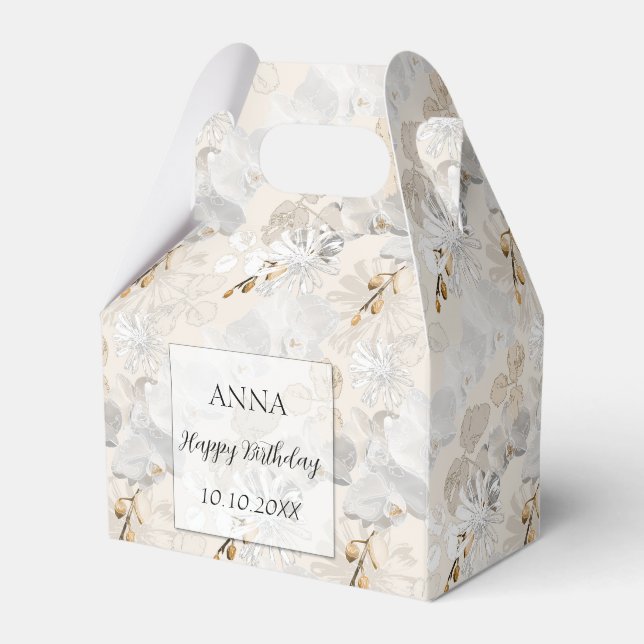 Ballotins Orchidées blanches sur une crème légère (Verso)