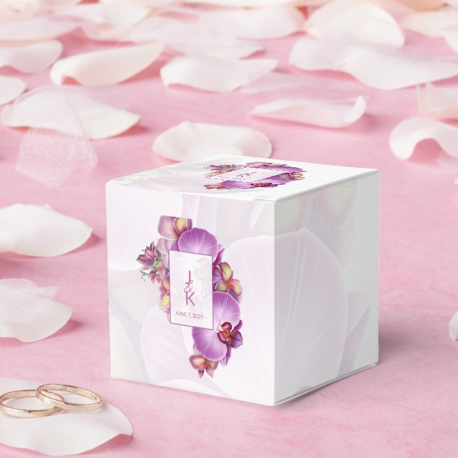 Ballotins Orchidées florales boîte de mariage Favor (Mariage)