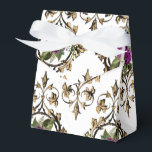 Ballotins Orné Vintage baroque Floral<br><div class="desc">Ballotin de motif rose d'époque ornementale aux accents de violet,  d'or et de noir.</div>