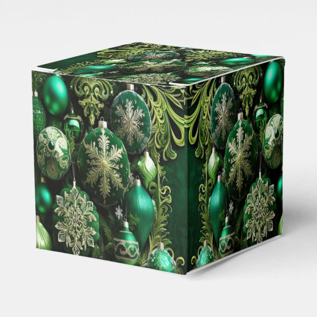 Ballotins Ornements Décoratifs Vertes Boîte cadeau de vacanc (Verso)
