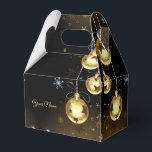 Ballotins Ornements dorés de Noël Étoiles brillantes Noir<br><div class="desc">Ornements dorés de Noël Étoiles brillantes Ballotins noirs. Unique,  beau,  design élégant. Facile à personnaliser. Le style de police,  la taille et les couleurs peuvent être modifiés. Éléments correspondants disponibles.</div>