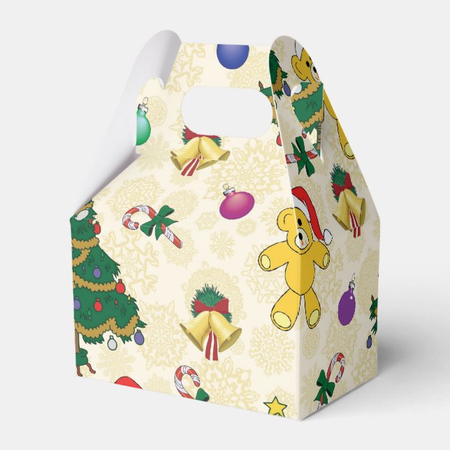 Ballotins Ours de Noël, cloches et arbres (Verso)