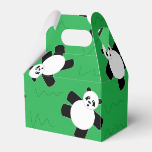 Ballotins Ours de panda allongé sur l'herbe