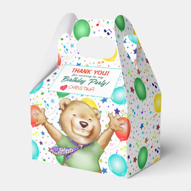 Ballotins Ours en Cravate mignon Anniversaire de enfant anim (Verso)
