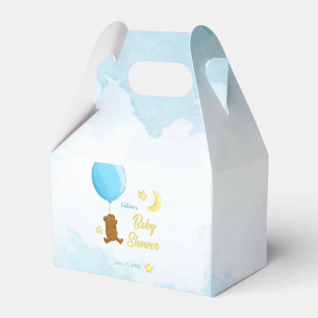 Ballotins Ours en peluche avec baby shower à ballon (Verso)