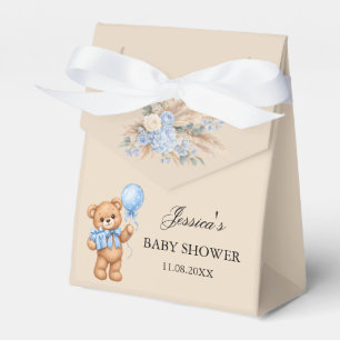 Ballotins Ours en peluche des Pampas bleues Roses Baby Showe