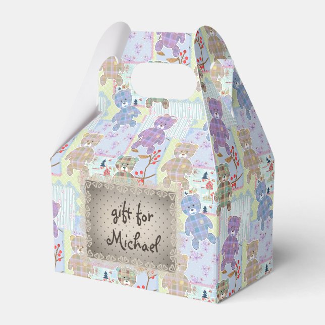 Ballotins ours en peluche, motif bébé (Verso)