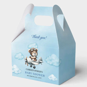 Ballotins Ours en peluche pilote bleu marron Fantaisiste Bab