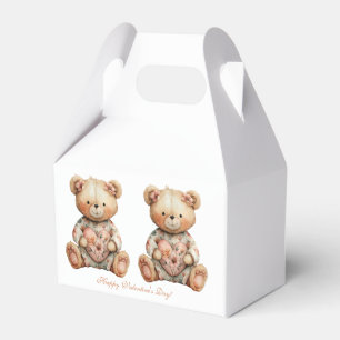 Ballotins Ours Floral Vintage Avec Coeur Saint-Valentin