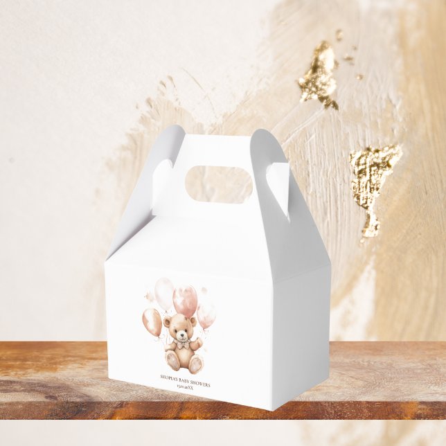 Ballotins Ours mignon Avec Ballons | Bébé rose (Créateur téléchargé)